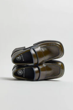 Miista Billie Khaki Loafers -Miista E8 billie khaki loafers 03