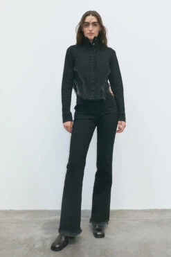 Miista Alia Black Denim Jacket