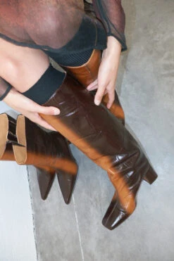 Miista Finola Brown Tall Boots -Miista EC miista finola brown tall boots 03