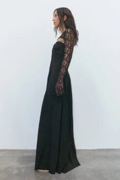 Miista Lin Off Black Dress -Miista EC miista julia black top lin black dress 05