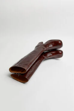 Miista Donna Crinkle Brown Tall Boots -Miista Miista donna crinkle brown tall boots 03