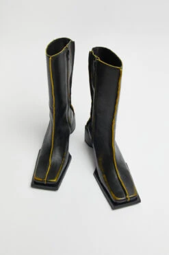 Miista Reiko Black Boots -Miista Miista reiko black mustard boots 04