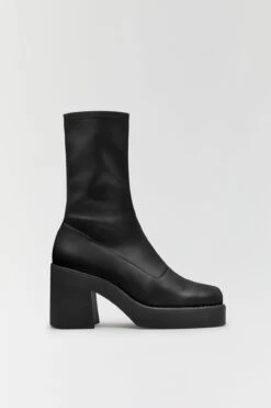 Miista Noely Black Boots -Miista e8 noely black stretch boots 1