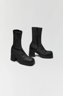 Miista Noely Black Boots -Miista e8 noely black stretch boots 2
