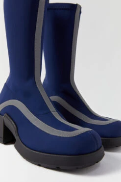 Miista Shawna Navy Boots -Miista e8 shawna navy reflective boots 03