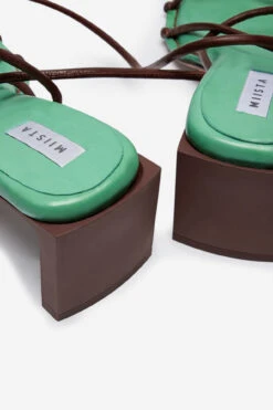 Miista Alberta Green Sandals -Miista miista alberta monte carlo green brown nappa sandals 4