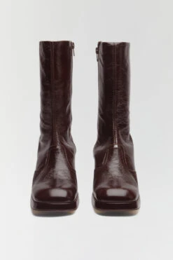 Miista Cass Brown Boots -Miista miista cass french roast crack boots 2