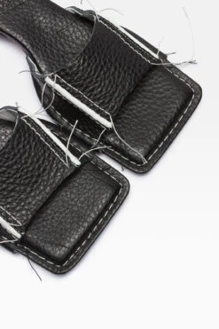 Miista FifiBlack Sandals -Miista miista fifi sharp tumbled black mule sandals 5