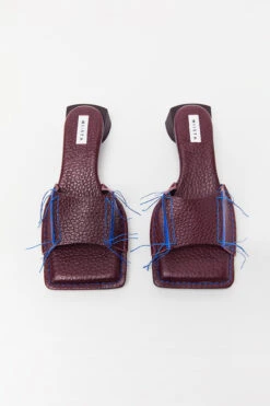 Miista Fifi Mauve Sandals -Miista miista fifi tumbled mauve mule sandals 2