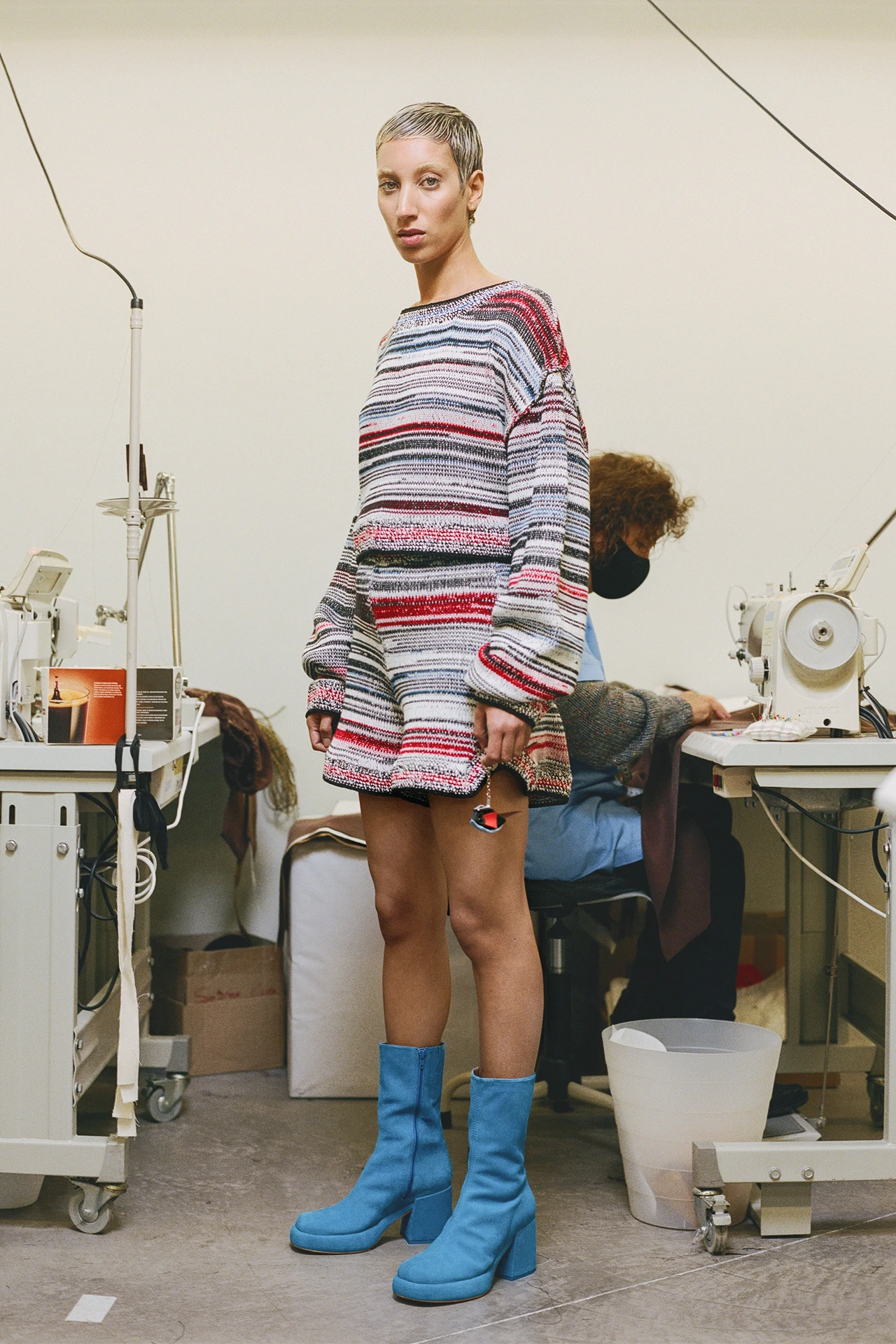 Miista Berthe Blue Shorts 6 Miista Berthe Blue Shorts - Image 4