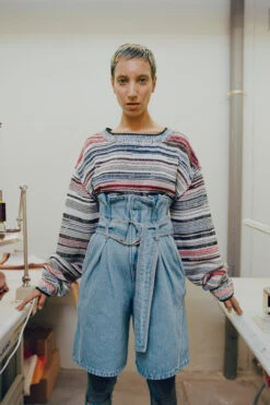 Miista Odda Blue Shorts 11 Miista Odda Blue Shorts -Miista miista lottie blue jumper miista odda sky shorts 1 Analog LS