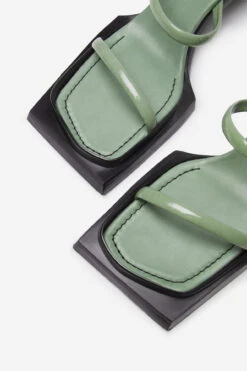 Miista Phyllis Green Sandals -Miista miista phyllis eucalyptus patent sandals 5