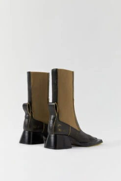 Miista Space Charcoal Boots -Miista miista space black yellow boots 2