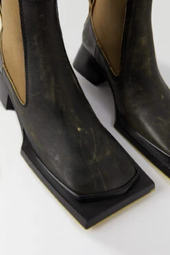 Miista Space Charcoal Boots -Miista miista space black yellow boots 3