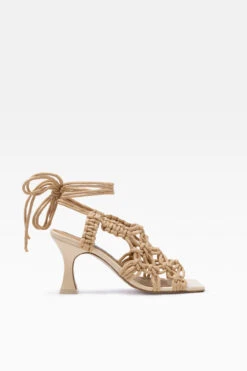 Miista Stephanie Beige Sandals -Miista miista stephanie coffee milk heels 1