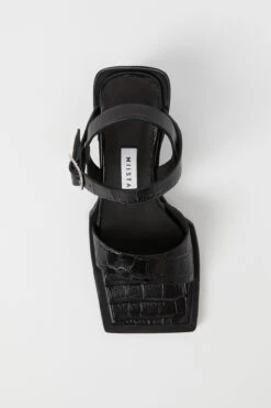 Miista Tara Black Sandals -Miista miista tara black croc 06