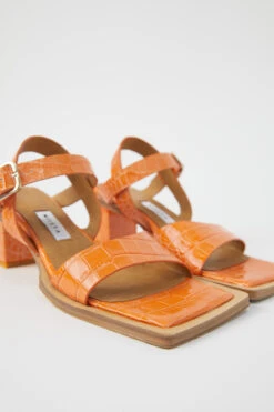 Miista Tara Orange Sandals 11 Miista Tara Orange Sandals -Miista miista tara tangerine croc 03