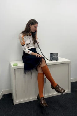 Miista Therese White Orange Top